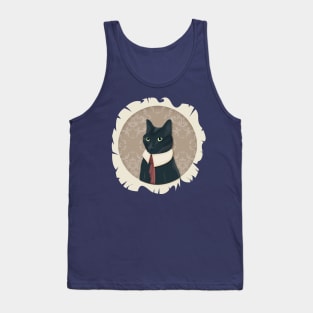 Classy Cat Portrait Tank Top